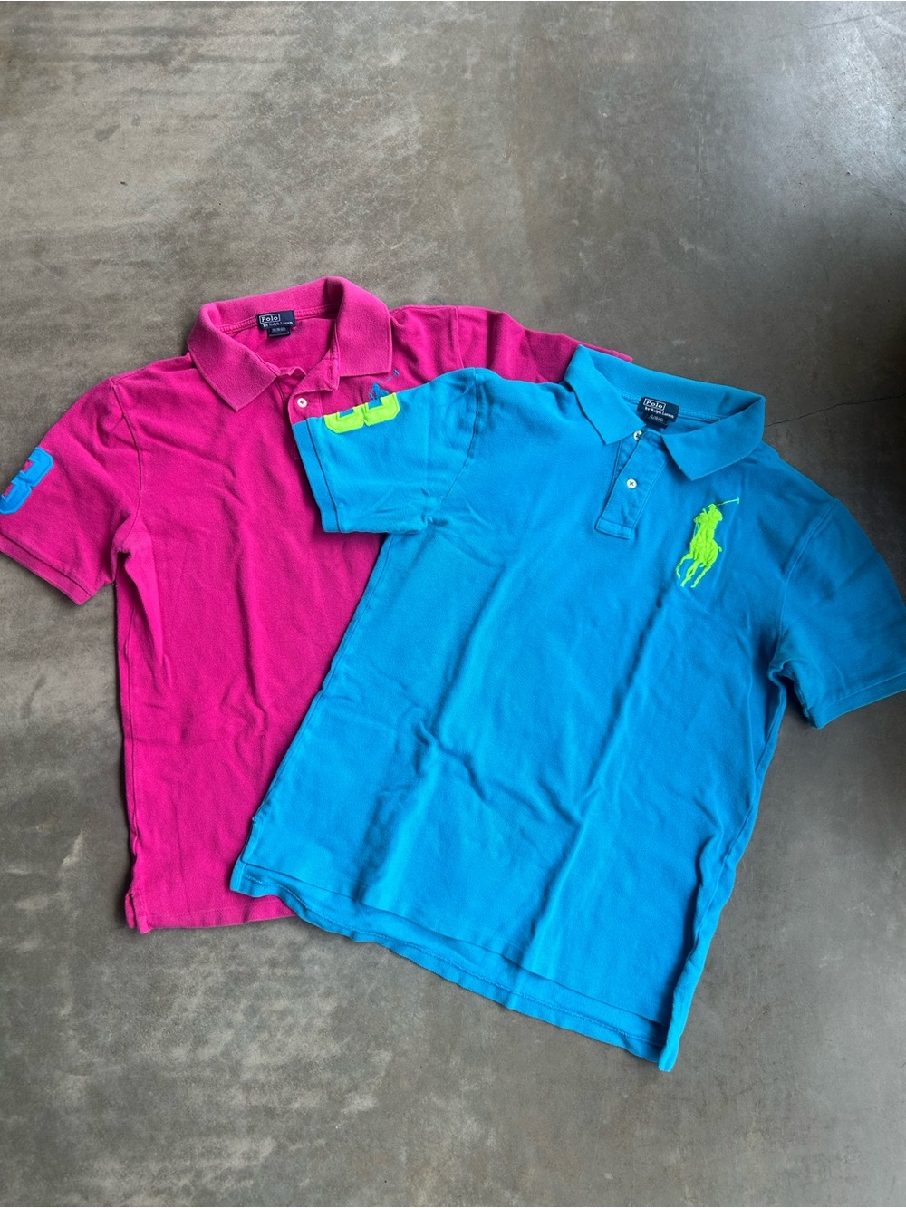 Polo by Ralph Lauren Kids Polo Set in Turquoise & Fuchsia